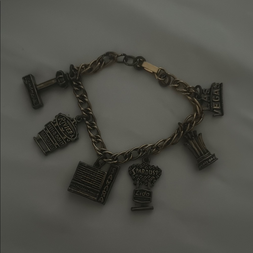 Vintage Charm Bracelet with Las Vegas Charms